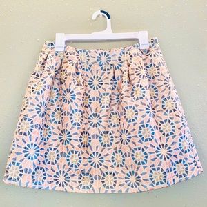 Alice+Olivia Kaleidoscope Jacquard Pleated Skirt